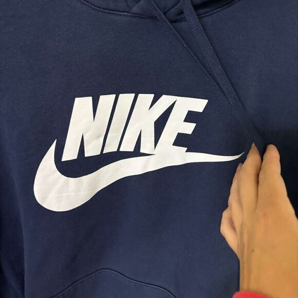 Nike Pullover Hoodie Hooded Sweatshirt Spell Out Swoosh Logo Size XL - Picture 2 of 5